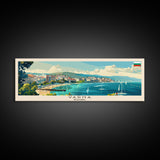 Varna Bulgaria Wall Art, Panoramic Travel Poster, Panoramic Framed Canvas Print, City Wall Art, Wall Hanging Home Decor, Travel Art