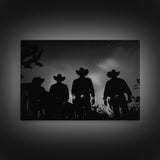 Premium Framed Canvas, Black and White Cowboy Photography Print, Western Decor, Wild West Art, Farmhouse Wall Art, Minimalist Framed Art