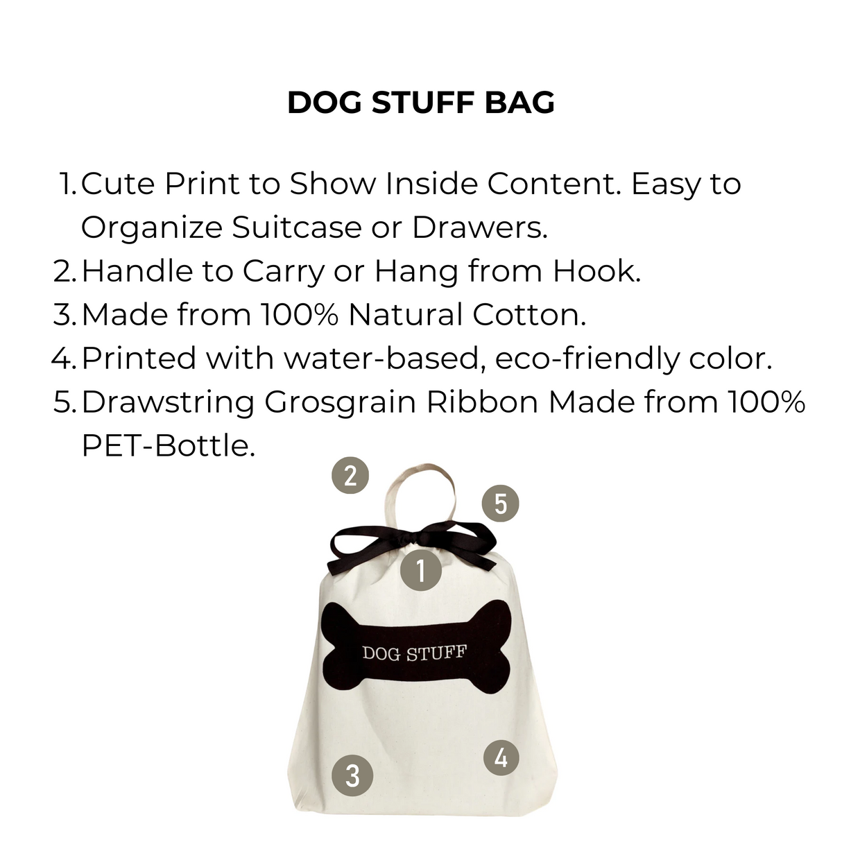 Dog Stuff Bag, Cream