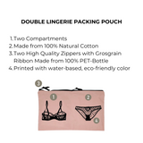 Double Lingerie Packing Pouch, Pink/Blush