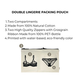 Double Lingerie Packing Pouch, Cream