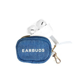 Earbuds/Airpods Case with Clasp, Denim