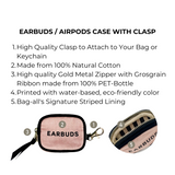 Earbuds/Airpods Case with clasp, Pink