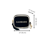 Earbuds/Airpods Case with Clasp, Black