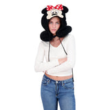 Disney Minnie Mouse Travel Neck Pillow Hoodie, Black