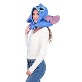 Disney Stitch Travel Neck Pillow Hoodie, Blue