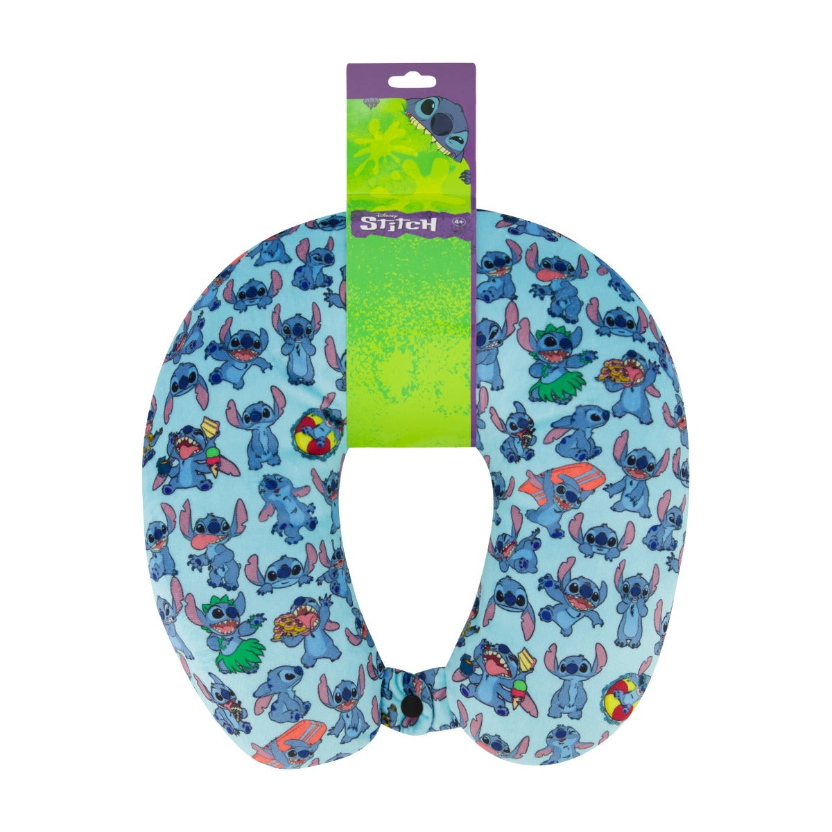 Stitch Kids Neck Pillow Light Blue