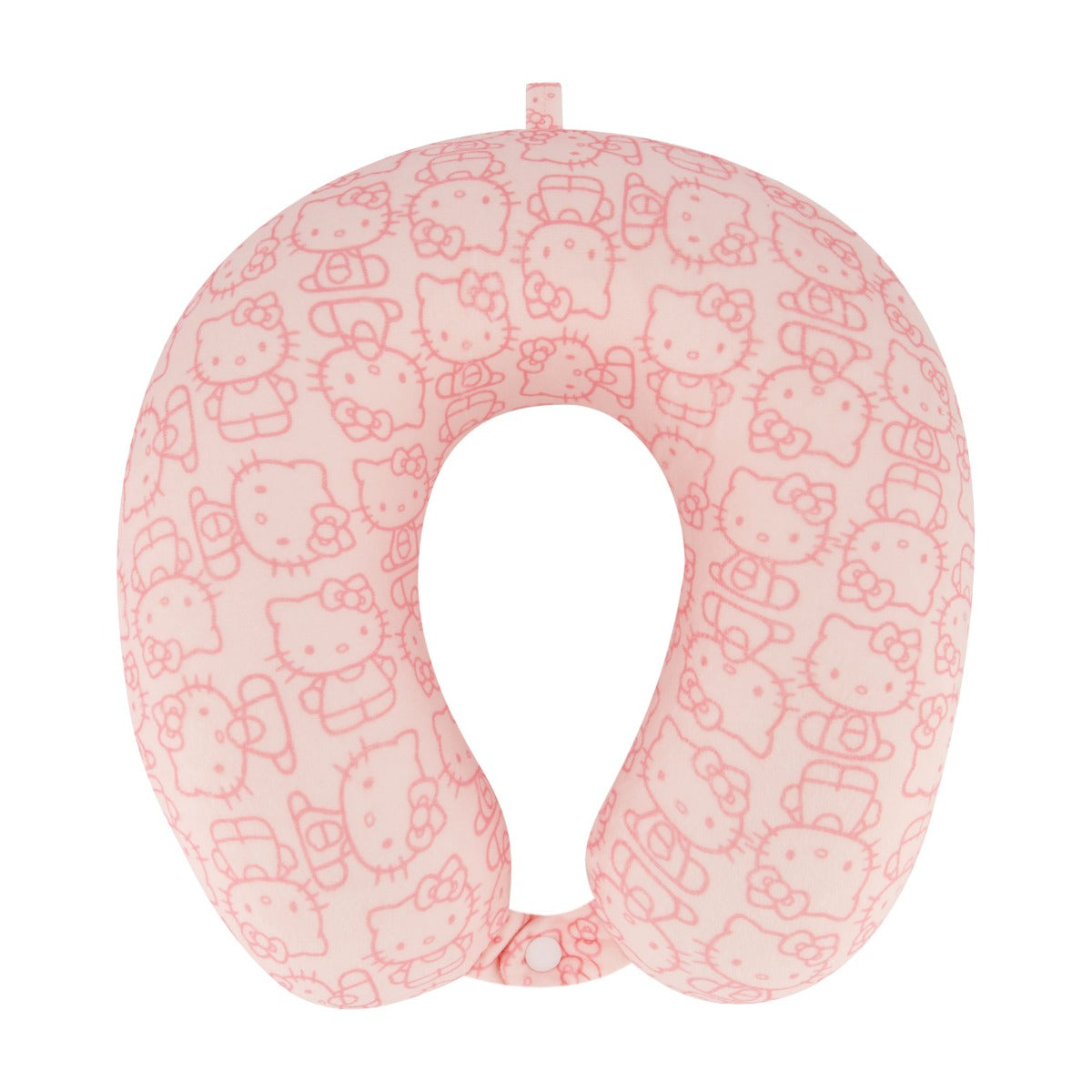 Hello Kitty All-over Memory Foam Travel Neck Pillow, Pink