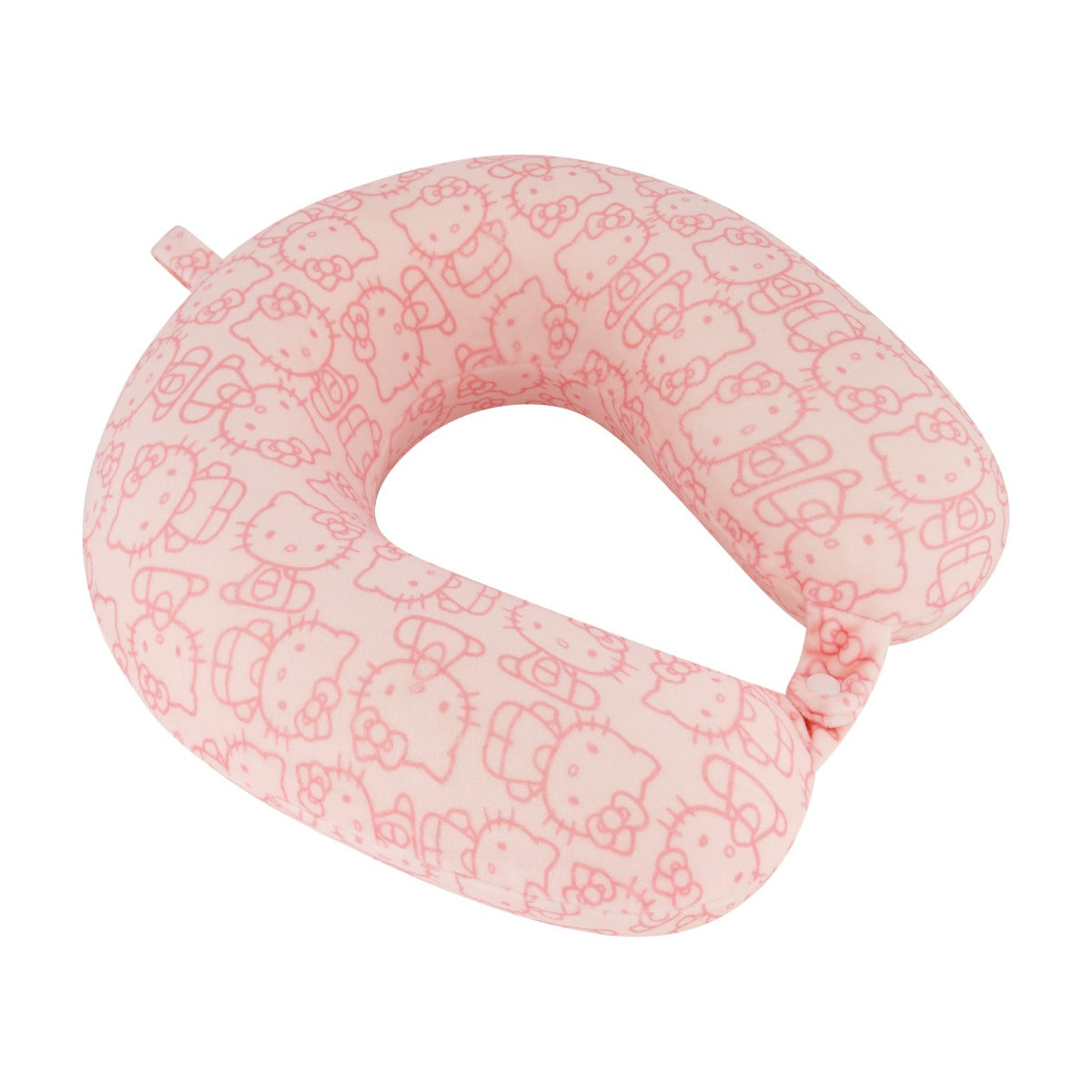 Hello Kitty All-over Memory Foam Travel Neck Pillow, Pink