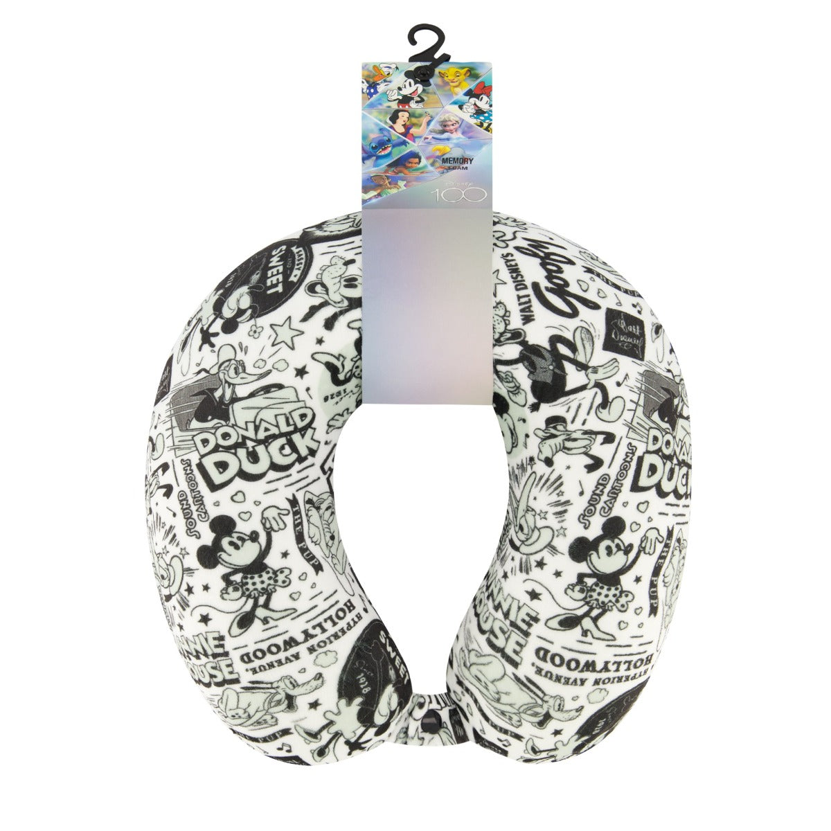 Disney Characters All Over Memory Foam Travel Neck Pillow