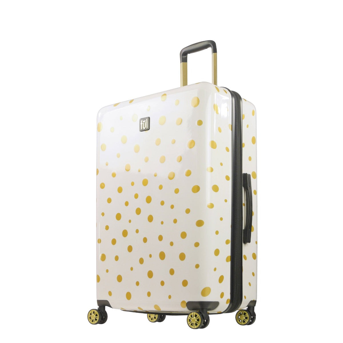 Equipaje Ful Impulse Mixed Dots Hardside Spinner de 31 pulgadas, color blanco