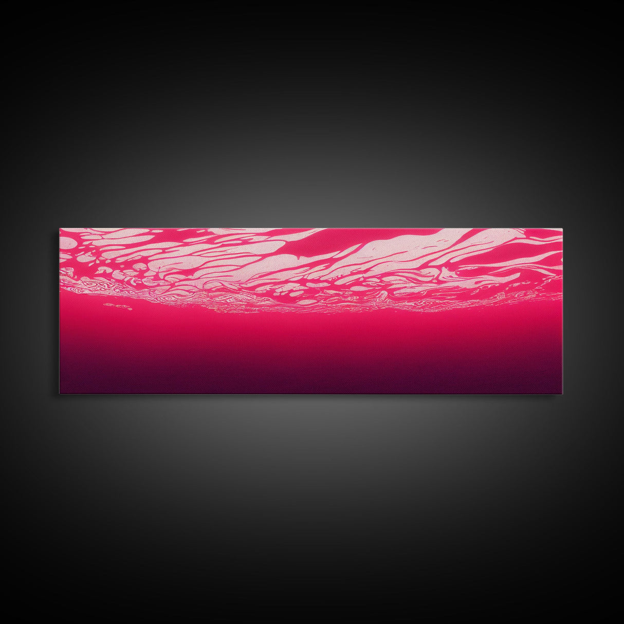 Beneath a pink ocean, cool abstract art fuchsia, Framed Canvas Print, Ready To Hang Wall Art, Framed Wall Art