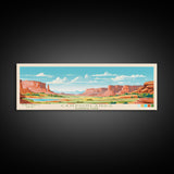 Canyonlands National Park, Panoramic Utah Travel Art, National Park Print, Minimalist Travel Art, Midcentury Modern Style Landscape