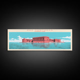 Dry Tortugas National Park, Panoramic Florida Travel Art, National Park Print, Minimalist Travel Art, Midcentury Modern Style Landscape