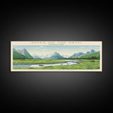 Gates Of The Arctic National Park Panoramic Alaska Travel Art, National Park Print, Minimalist Travel Art, Midcentury Modern Style Landscape