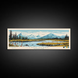 Lake Clark National Park, Panoramic Alaska Travel Art, National Park Print, Minimalist Travel Art, Midcentury Modern Style Landscape