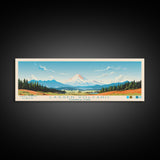 Lassen Volcanic National Park Panoramic California Travel Art, National Park Print, Minimalist Travel Art, Midcentury Modern Style Landscape