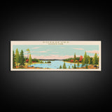 Voyageurs National Park Panoramic Minnesota Travel Art, National Park Print, Minimalist Travel Art, Midcentury Modern Style Landscape