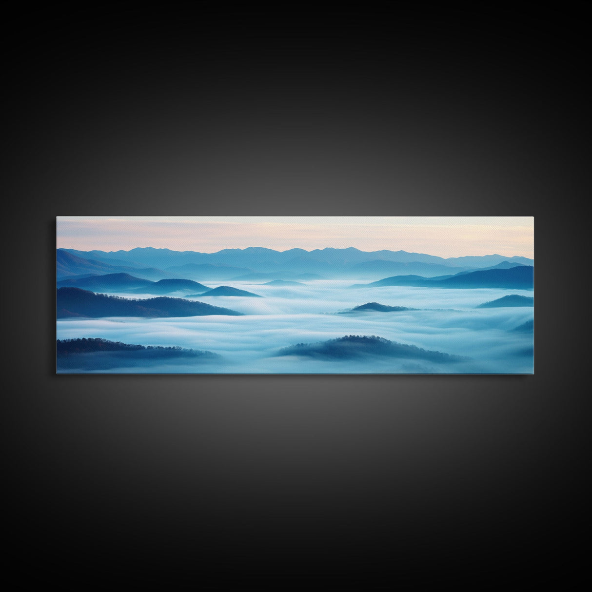 Blue Ridge Mountains Panoramic Wall Art, Bluebridge Mountains National Parkway, Beautiful Cabin Decor, Boho Photography Wall Art Print