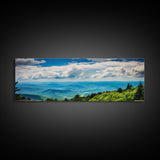 Blue Ridge Mountains Panoramic Wall Art, Bluebridge Mountains National Parkway, Beautiful Cabin Decor, Boho Photography Wall Art Print