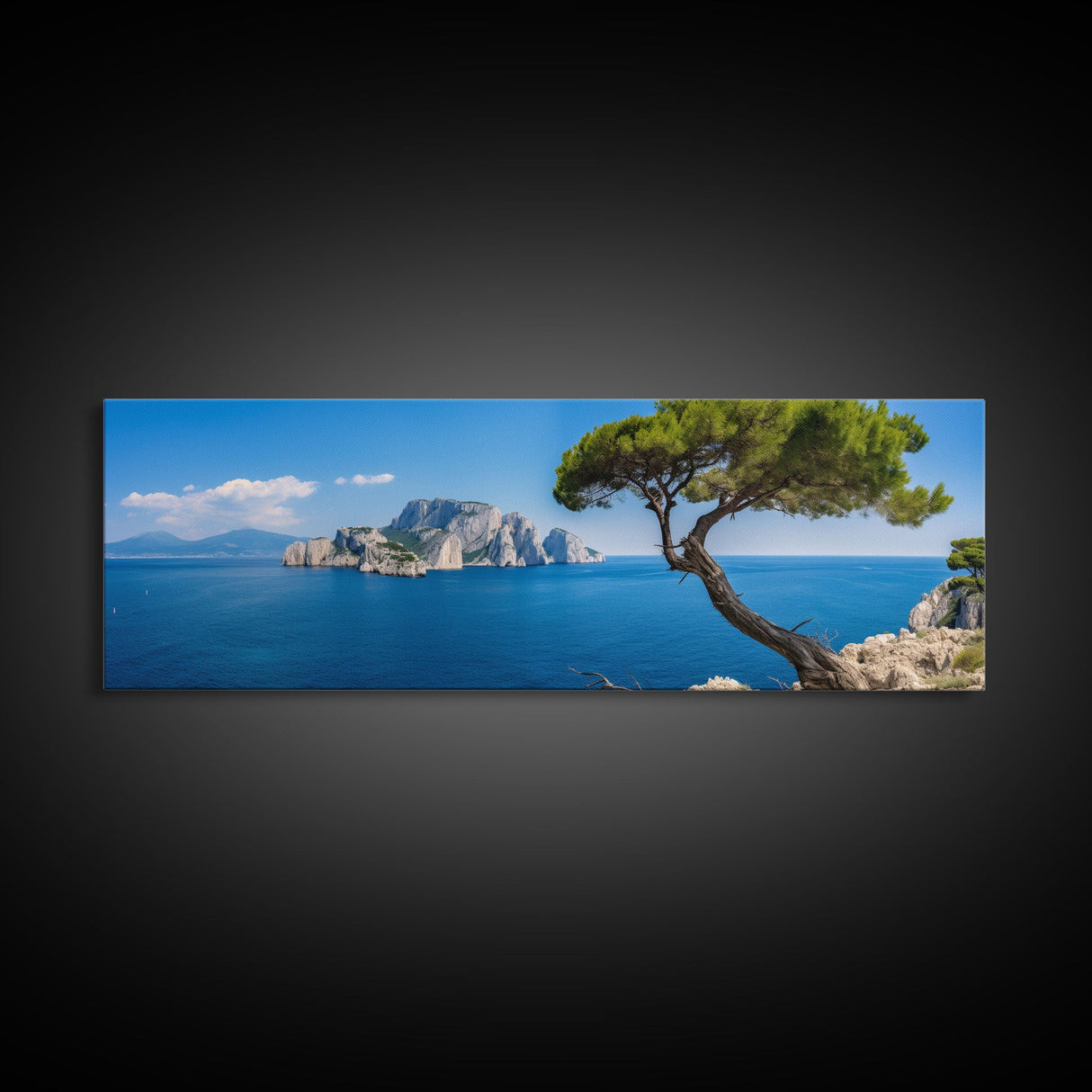 Panoramic of the Italian Coast, Italy Art, Extra Large Wall Art, Panoramic Wall Art, Panoramic Print, Landscape Photography, Landscape Print