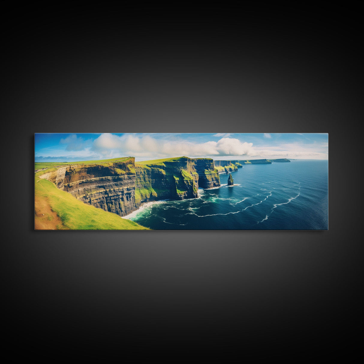 Panoramic of the Cliffs Of Moher Ireland, Extra Large Wall Art, Panoramic Wall Art, Panoramic Print, Landscape Photography, Landscape Print