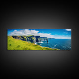 Panoramic of the Cliffs Of Moher Ireland, Extra Large Wall Art, Panoramic Wall Art, Panoramic Print, Landscape Photography, Landscape Print