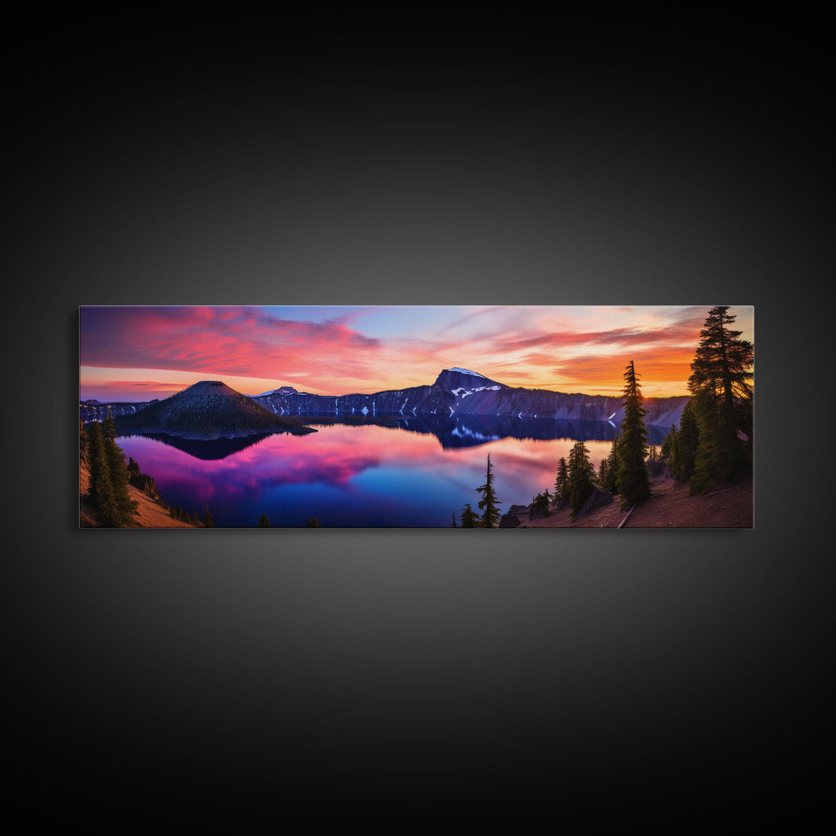 Panoramic of Crater Lake National Park, Extra Large Wall Art, Panoramic Wall Art, Panoramic Print, Landscape Photography, Landscape Print