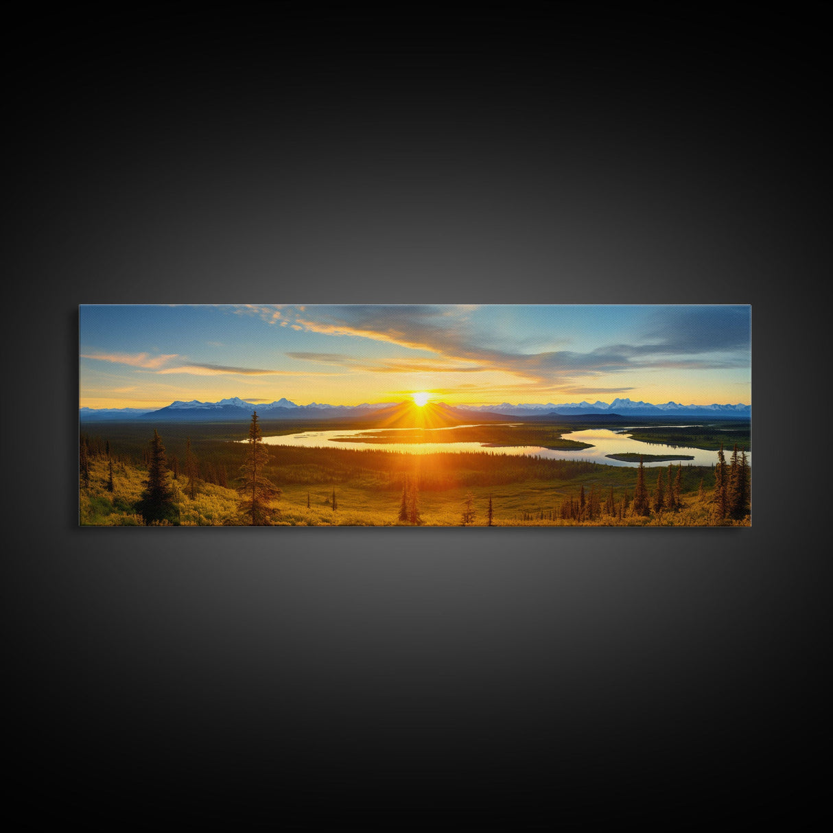 Panoramic of Denali National Park, Extra Large Wall Art, Panoramic Wall Art, Panoramic Print, Landscape Photography, Landscape Print