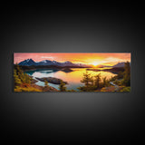 Panoramic of Glacier Bay National Park , Extra Large Wall Art, Panoramic Wall Art, Panoramic Landscape Print, Landscape Photography