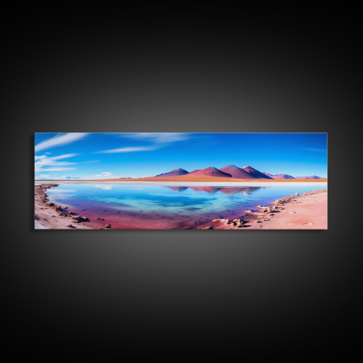 Panoramic Print of Laguna Colorada Salt Flats, Extra Large Wall Art, Panoramic Wall Art, Panoramic Landscape Print, Landscape Photography