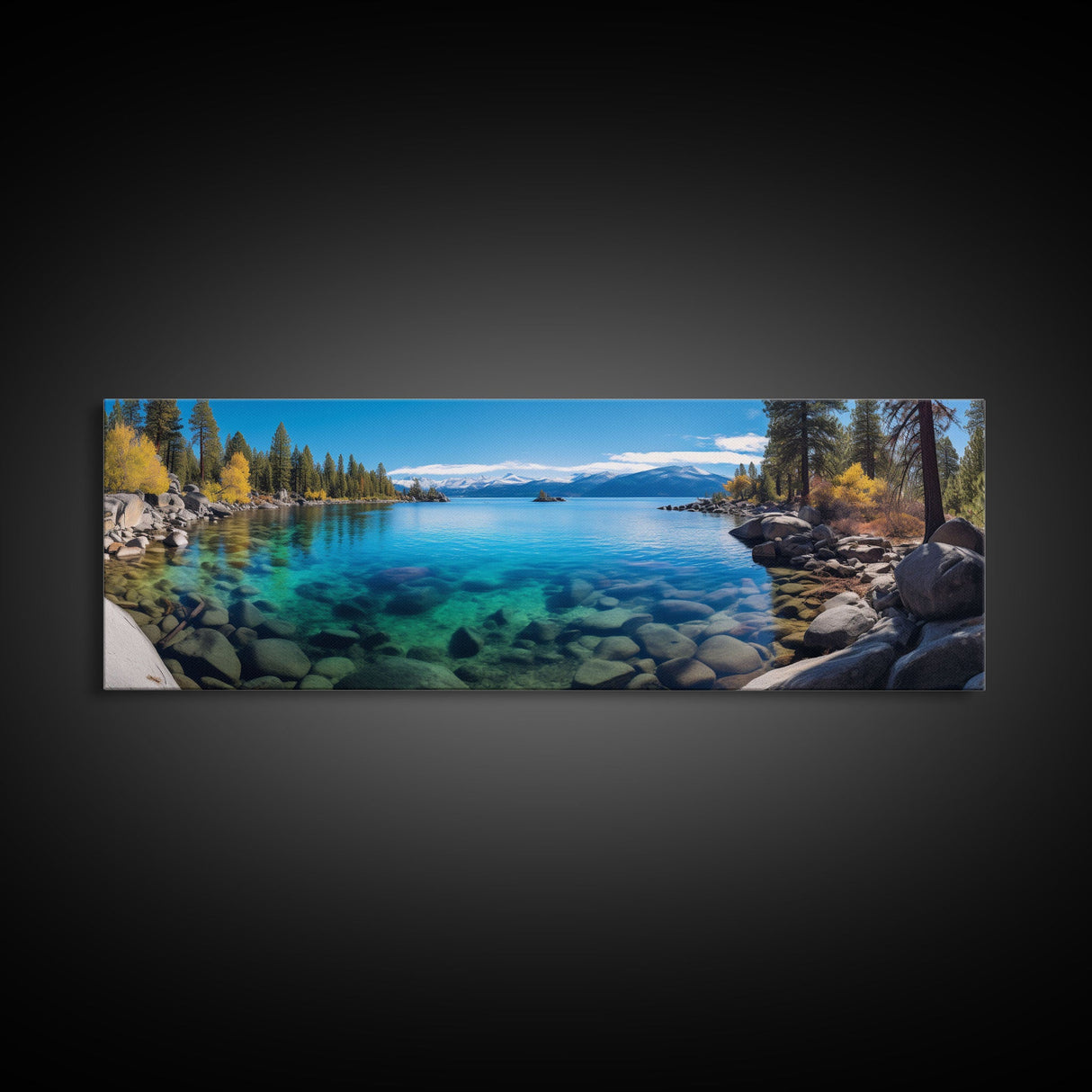 Panoramic Print of Lake Tahoe California, Extra Large Wall Art, Panoramic Wall Art, Panoramic Landscape Print, Landscape Photography