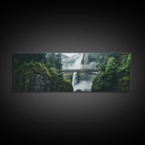 Panoramic Print of Multnomah Falls Oregon Extra Large Wall Art, Panoramic Wall Art, Panoramic Landscape Print, Landscape Photography