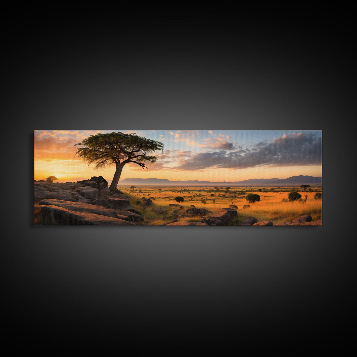 Panoramic Print of The Serengeti in Tanzania Extra Large Wall Art, Panoramic Wall Art, Panoramic Landscape Print, Landscape Photography