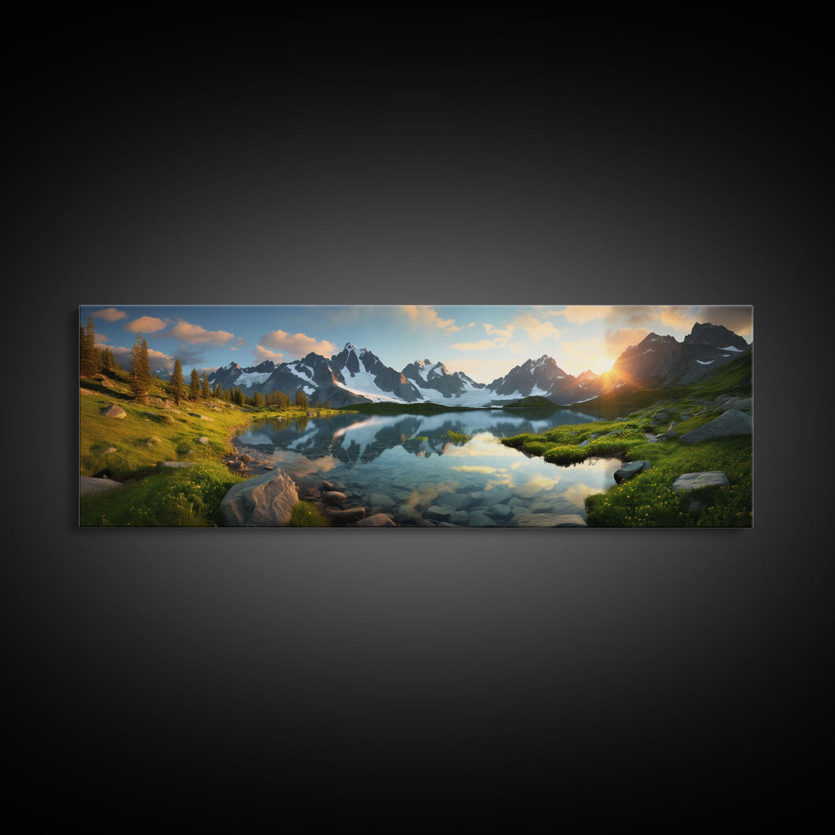 Panoramic Print of the Swiss Alps in Switzerland Extra Large Wall Art, Panoramic Wall Art, Panoramic Landscape Print, Landscape Photography