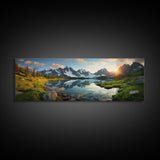 Panoramic Print of the Swiss Alps in Switzerland Extra Large Wall Art, Panoramic Wall Art, Panoramic Landscape Print, Landscape Photography