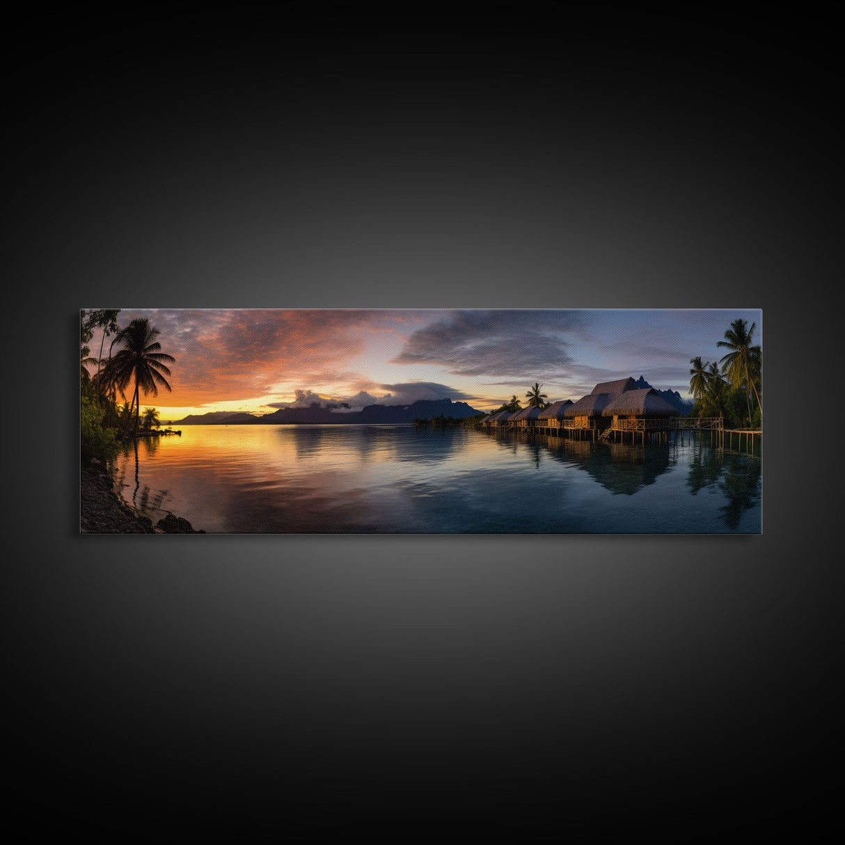 Panoramic Print of Tahiti, Extra Large Wall Art, Panoramic Wall Art, Panoramic Landscape Print, Landscape Photography