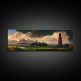 The Dark Tower, Ready To Hang Canvas Print, Panoramic Art, High Fantasy Concept Art