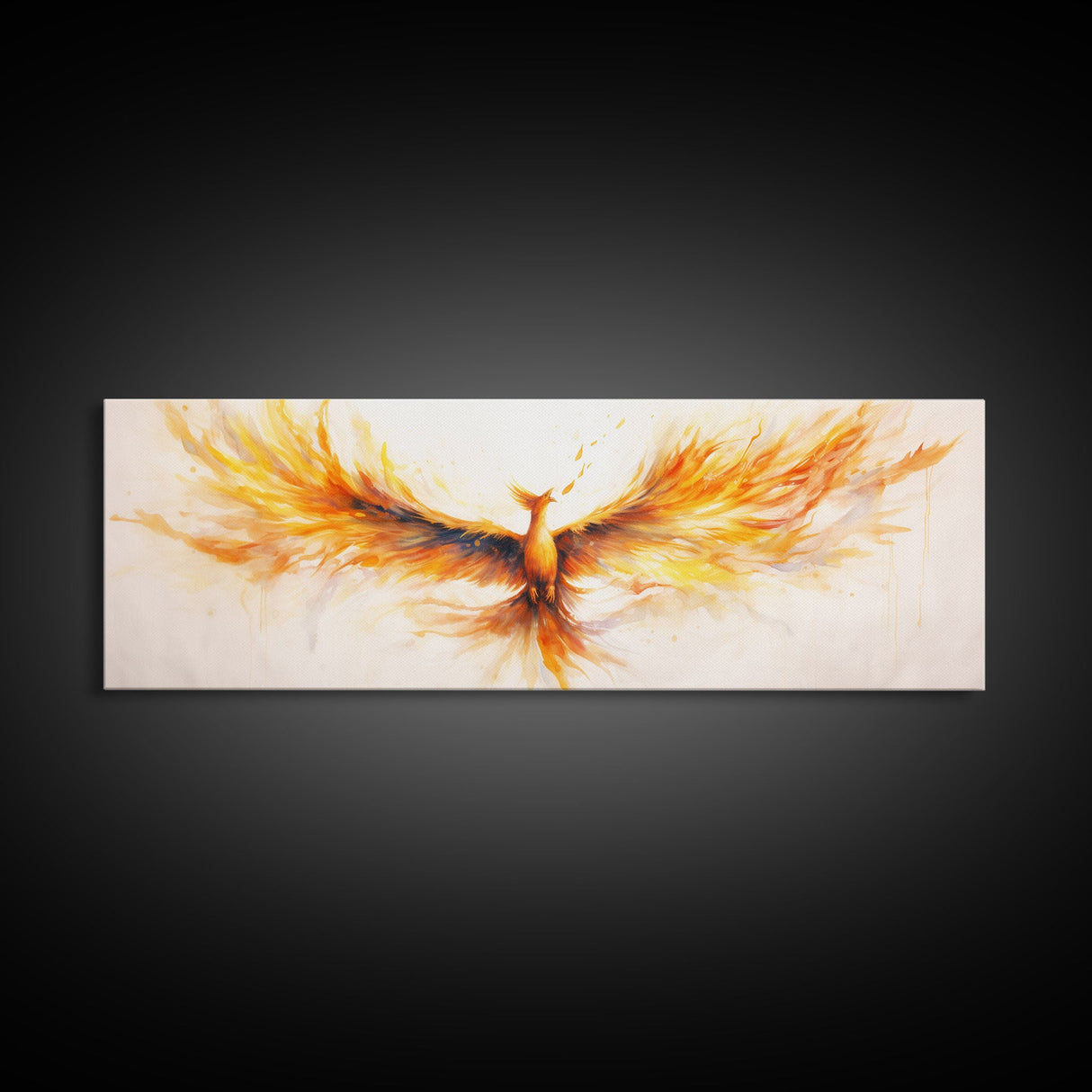 The Phoenix Panoramic Print, Mystical Rebirth, Framed Wall Art