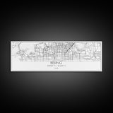 Panoramic Beijing City Map, China Art, Map Print, Minimalist Wall Art, Canvas Art, Housewarming Gift, Street Map Art, Closing Gift