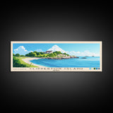 Clipperton Island, France Panoramic Print, Vacation Gift, France Wall Art, Beach Painting, Beach Decor, Large Wall Art, Wood Frame Art