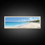 Cockburn Town Beach, Turks and Caicos Panoramic Beach Print, Vacation Gift, Turks and Caicos Wall Art, Beach Painting, Beach Decor, Beach Painting