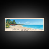 Cruise Center Beach, Turks and Caicos Panoramic Print, Vacation Gift, Turks and Caicos Wall Art, Beach Painting, Beach Decor, Beach Or Lakehouse Art