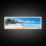 Diani Beach, Kenya Panoramic Beach Print, Vacation Gift, Kenya Wall Art, Framed Canvas Print, Framed Beach Painting