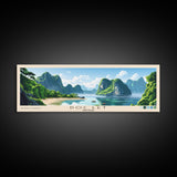 Doc Let, Vietnam Panoramic Beach Print, Vacation Gift, Vietnam Wall Art, Beach Painting, Beach Decor, Beach Painting