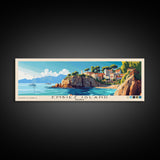 Embiez Island, France Panoramic Print, Vacation Gift, France Wall Art, Beach Painting, Beach Decor, Large Wall Art, Wood Frame Art