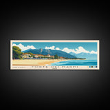 Forte dei Marmi, Italy Panoramic Beach Print, Vacation Gift, Italy Wall Art, Framed Canvas Print, Framed Beach Painting