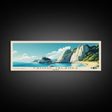 Frioul Islands, France Panoramic Beach Print, Vacation Gift, France Wall Art, Framed Canvas Print, Framed Beach Painting