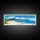 Gili Air, Indonesia Panoramic Beach Print, Vacation Gift, Indonesia Wall Art, Framed Canvas Print, Framed Beach Painting