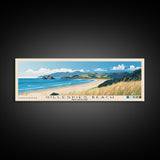 Gillespies Beach, New Zealand Panoramic Beach Print, Vacation Gift, New Zealand Wall Art, Framed Canvas Print, Framed Beach Painting